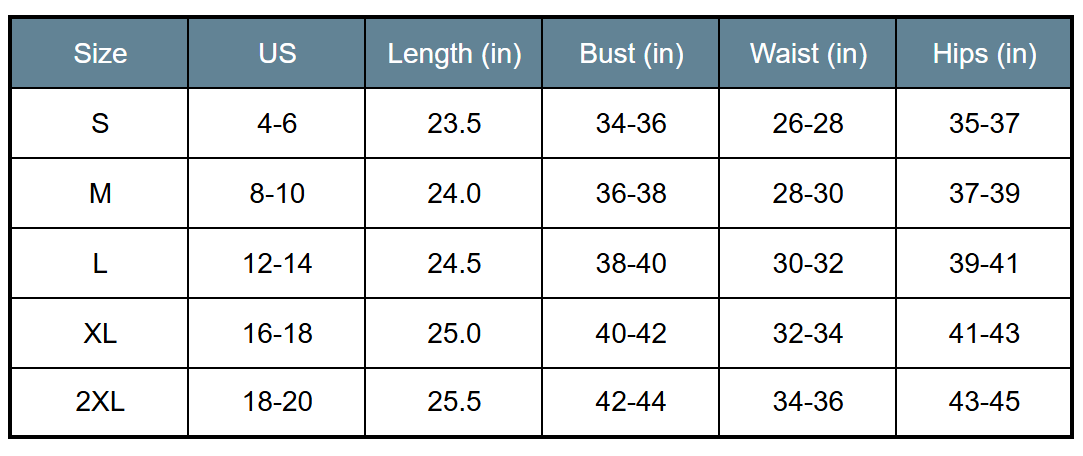 Sizing Chart — softari™ Flexline Set